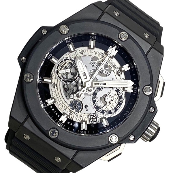 ウブロ HUBLOT キングパワー ウニコ ブラックマジック 701.CI.0170.RX グレー/スケルトン  チタン/セラミック/純正ベルト/純正バックル 自動巻き メンズ 腕時計