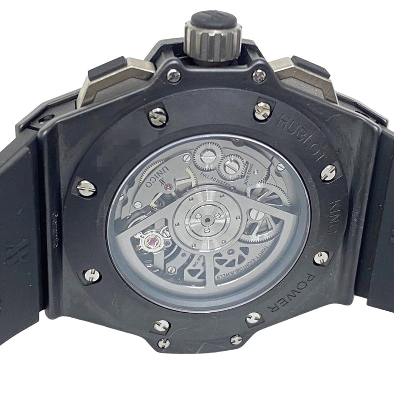ウブロ HUBLOT キングパワー ウニコ ブラックマジック 701.CI.0170.RX グレー/スケルトン  チタン/セラミック/純正ベルト/純正バックル 自動巻き メンズ 腕時計