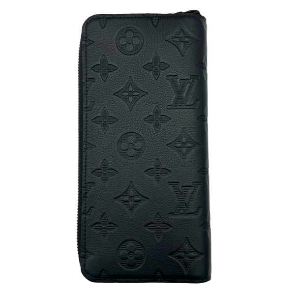 ルイ・ヴィトン LOUIS VUITTON ジッピーウォレット・ヴェルティカル M62902 ブラック モノグラム・シャドウ レザー ユニセックス 長財布