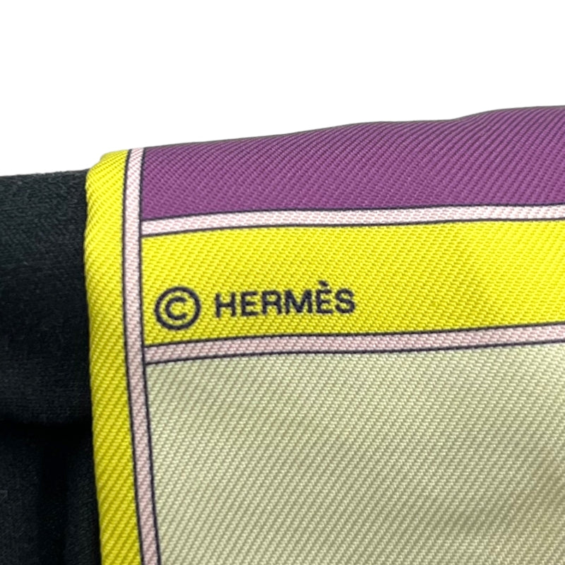 エルメス HERMES ツイリー 「CAMAILE」  イエロー×パープル シルク レディース スカーフ