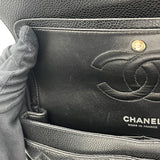 シャネル CHANEL マトラッセ25 ブラック シルバー金具 キャビアスキン レディース ショルダーバッグ