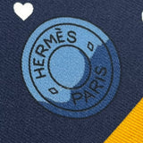 エルメス HERMES ツイリー 「HERMES STORY」 ネイビー×マルチカラー シルク100% レディース スカーフ