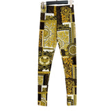 ヴェルサーチ VERSACE 総柄 レギンスパンツ A83807 36(約Sサイズ) マルチカラー ナイロン80% ポリウレタン20% レディース