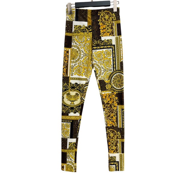 ヴェルサーチ VERSACE 総柄 レギンスパンツ A83807 36(約Sサイズ) マルチカラー ナイロン80% ポリウレタン20% レディース