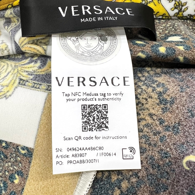 美品VERSACE ストレッチパンツ ヴェルサーチ VERSACE 総柄 レギンスパンツ A83807 36(約Sサイズ