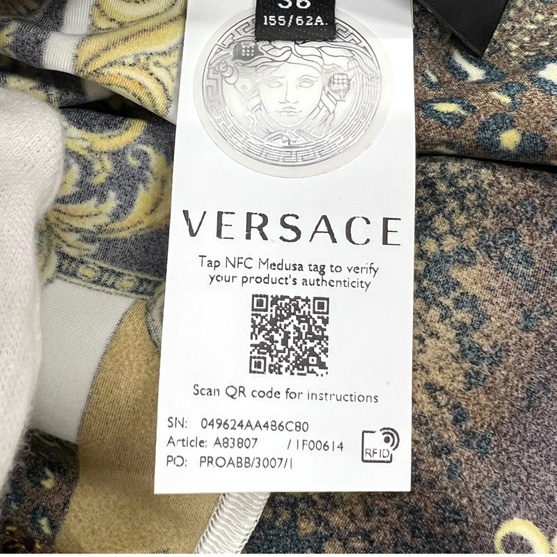 ヴェルサーチ VERSACE 総柄 レギンスパンツ A83807 36(約Sサイズ) マルチカラー ナイロン80% ポリウレタン20% レディース
