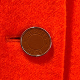 エルメス HERMES カシミヤダブルフェイスショートコート オレンジ カシミヤ レディース トレンチコート