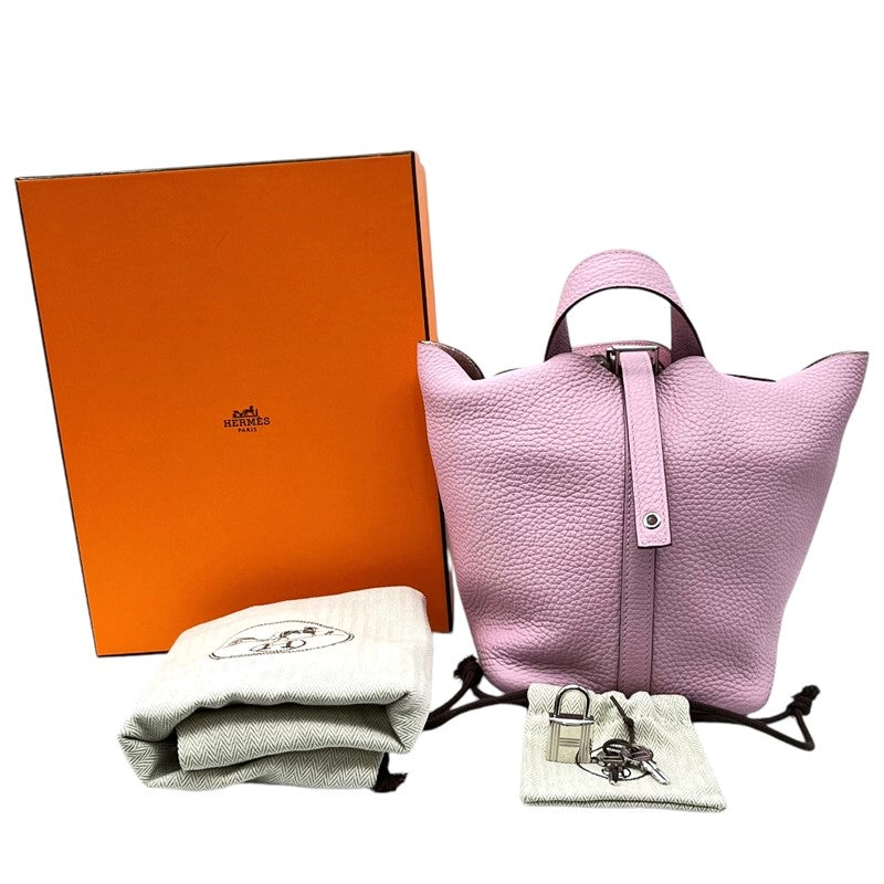 エルメス HERMES ピコタンロックPM B刻印 モーヴシルベストル シルバー金具 トリヨンクレマンス レディース ハンドバッグ