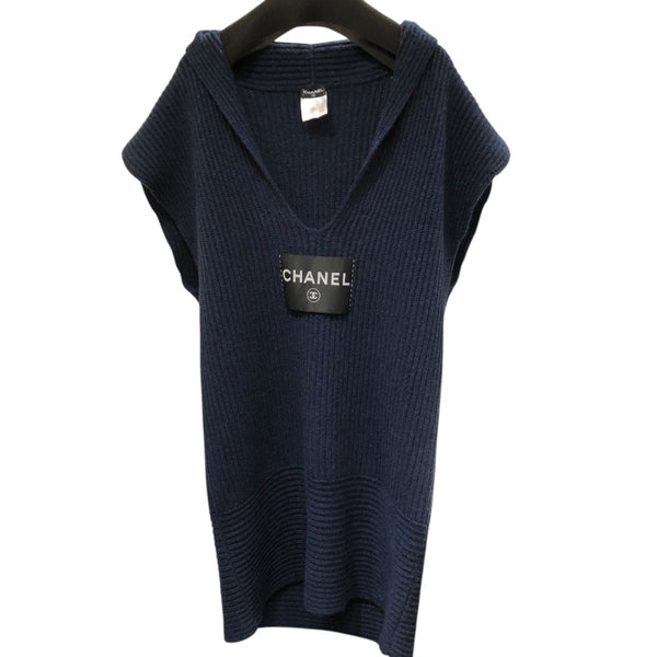 シャネル CHANEL ロゴラベル Uネックカシミヤニットワンピース P32448 カシミヤ レディース ワンピース