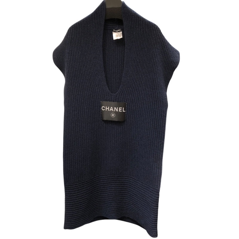 シャネル CHANEL ロゴラベル Uネックカシミヤニットワンピース P32448 カシミヤ レディース ワンピース