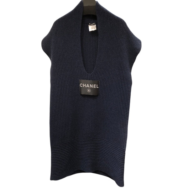 シャネル CHANEL ロゴラベル Uネックカシミヤニットワンピース P32448 カシミヤ レディース ワンピース