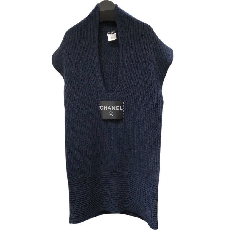 シャネル CHANEL ロゴラベル Uネックカシミヤニットワンピース P32448 カシミヤ レディース ワンピース