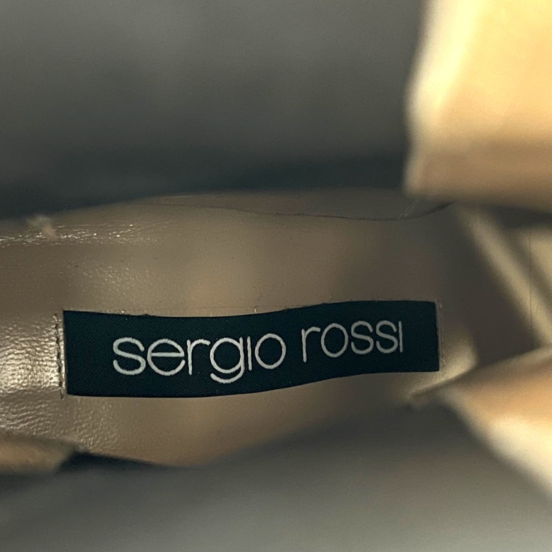 セルジオ・ロッシ sergiorossi スウェード ミドルブーツ 35.5 ブラウン スウェード レディース ブーツ