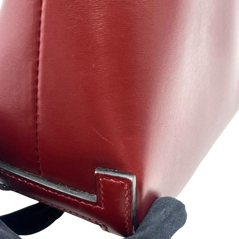エルメス HERMES エスカパーダ □F刻印 ルージュアッシュ ゴールド金具 ボックスカーフ レディース ハンドバッグ