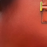 エルメス HERMES エスカパーダ □F刻印 ルージュアッシュ ゴールド金具 ボックスカーフ レディース ハンドバッグ
