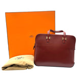エルメス HERMES エスカパーダ □F刻印 ルージュアッシュ ゴールド金具 ボックスカーフ レディース ハンドバッグ