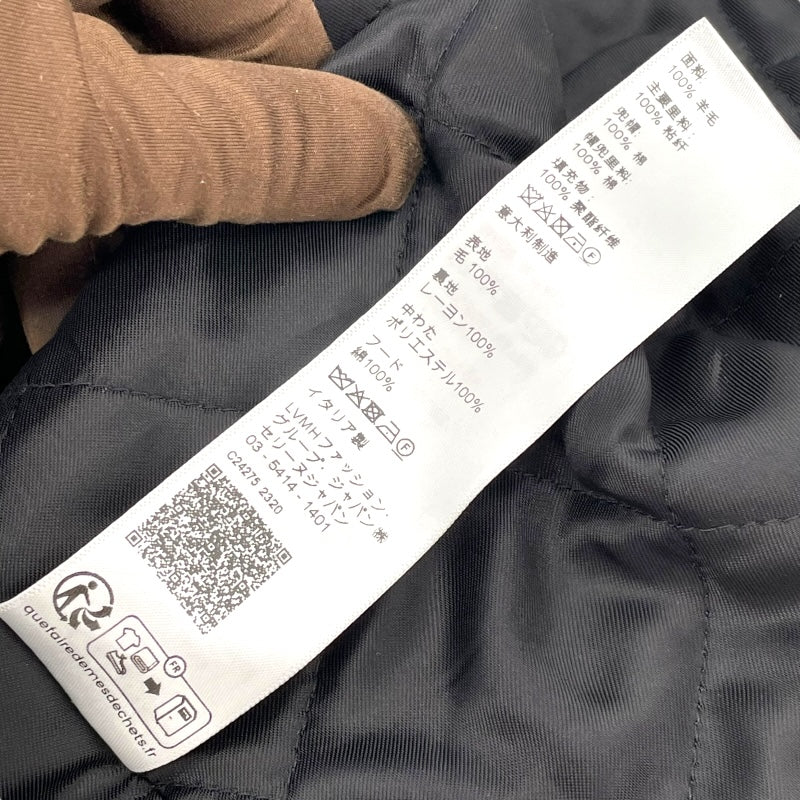 セリーヌ CELINE ロゴフーデッド チェックシャツ ジャケット 2W68A089L ベージュ ウール メンズ その他アウター