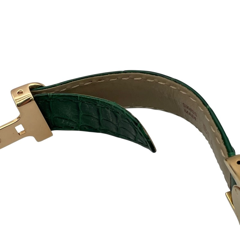 カルティエ Cartier サントス ロンド アビエーターM WM400151 ホワイト K18PG クオーツ レディース 腕時計