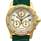 カルティエ Cartier サントス ロンド アビエーターM WM400151 ホワイト K18PG クオーツ レディース 腕時計