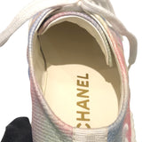 シャネル CHANEL ココマーク刺繍ローカットスニーカー G38278 アイボリー コットン レディース スニーカー