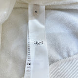 セリーヌ CELINE ロゴプリントスウェットパーカー 2Y753670Q ホワイト コットン メンズ パーカー