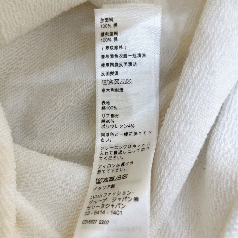 セリーヌ CELINE ロゴプリントスウェットパーカー 2Y753670Q ホワイト コットン メンズ パーカー