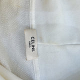 セリーヌ CELINE ロゴプリントスウェットパーカー 2Y753670Q ホワイト コットン メンズ パーカー