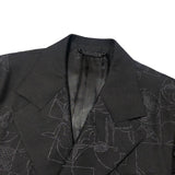 ルイ・ヴィトン LOUIS VUITTON テーラードジャケット HOJ02E ブラック ウール メンズ テーラードジャケット