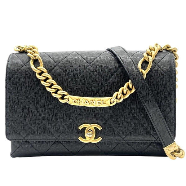 シャネル CHANEL マトラッセ チェーンフラップバッグ AS2764 ブラック ゴールド金具 キャビアスキン レディース ショルダーバッグ