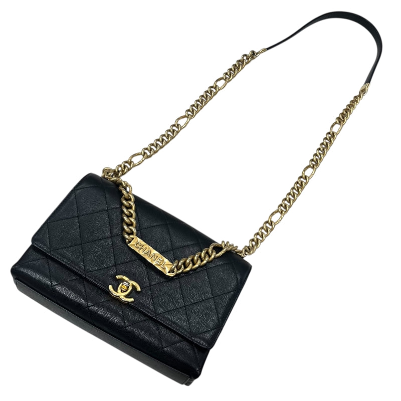 シャネル CHANEL マトラッセ チェーンフラップバッグ AS2764 ブラック ゴールド金具 キャビアスキン レディース ショルダーバッグ