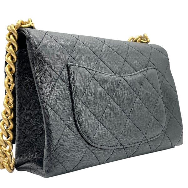 シャネル CHANEL マトラッセ チェーンフラップバッグ AS2764 ブラック ゴールド金具 キャビアスキン レディース ショルダーバッグ