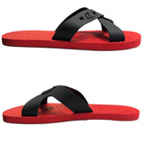 クリスチャン・ルブタン Christian louboutin Loubi クロスラバーサンダル レッド ラバー メンズ サンダル