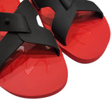 クリスチャン・ルブタン Christian louboutin Loubi クロスラバーサンダル レッド ラバー メンズ サンダル