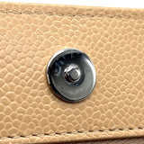 シャネル CHANEL マトラッセ チェーンウォレット AP0250 ベージュ シルバー金具 キャビアスキン レディース ショルダーバッグ
