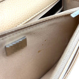 シャネル CHANEL マトラッセ チェーンウォレット AP0250 ベージュ シルバー金具 キャビアスキン レディース ショルダーバッグ