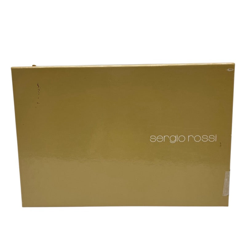セルジオ・ロッシ sergiorossi ストラップサンダル ベージュ エナメル レディース サンダル