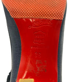 クリスチャン・ルブタン Christian louboutin オープントゥサンダル ネイビー×ブラック PVC レディース サンダル