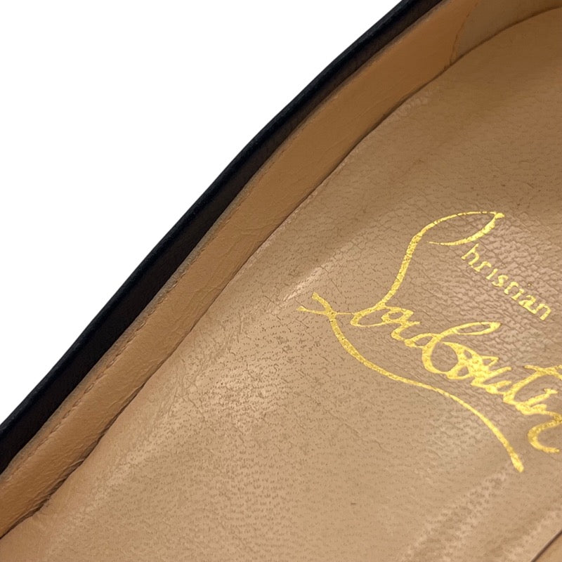 クリスチャン・ルブタン Christian louboutin オープントゥサンダル ネイビー×ブラック PVC レディース サンダル