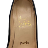 クリスチャン・ルブタン Christian louboutin オープントゥサンダル ネイビー×ブラック PVC レディース サンダル