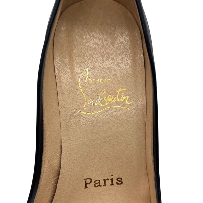 クリスチャン・ルブタン Christian louboutin オープントゥサンダル ネイビー×ブラック PVC レディース サンダル