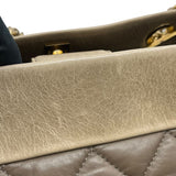 シャネル CHANEL マトラッセ チェーントート ベージュ×クレージュ ゴールド金具 ラムスキン レディース トートバッグ