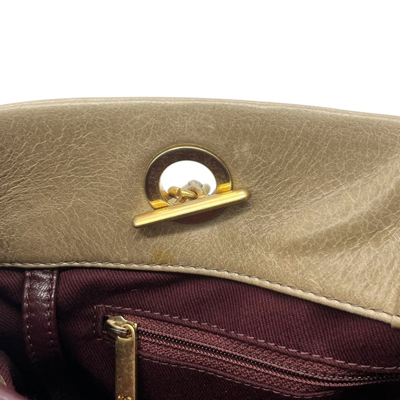 シャネル CHANEL マトラッセ チェーントート ベージュ×クレージュ ゴールド金具 ラムスキン レディース トートバッグ