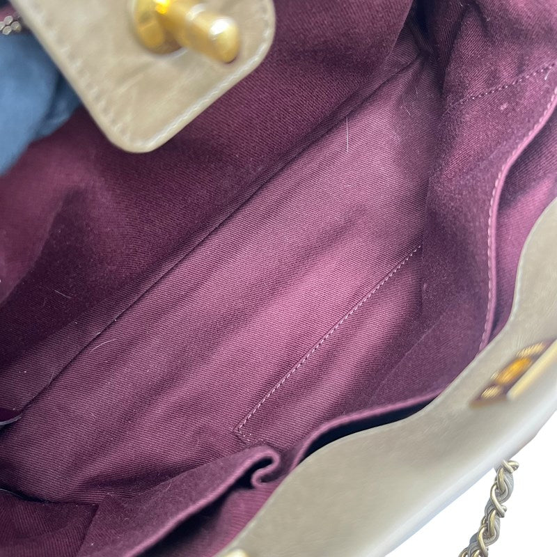 シャネル CHANEL マトラッセ チェーントート ベージュ×クレージュ ゴールド金具 ラムスキン レディース トートバッグ