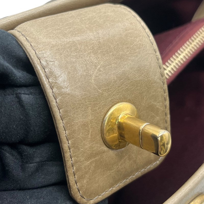 シャネル CHANEL マトラッセ チェーントート ベージュ×クレージュ ゴールド金具 ラムスキン レディース トートバッグ