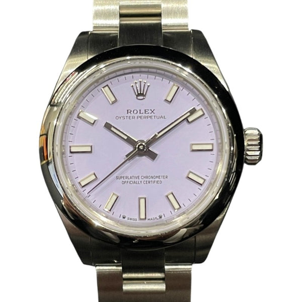 ロレックス ROLEX オイスターパーペチュアル28 ラベンター 276200 ラベンダー SS 自動巻き レディース 腕時計