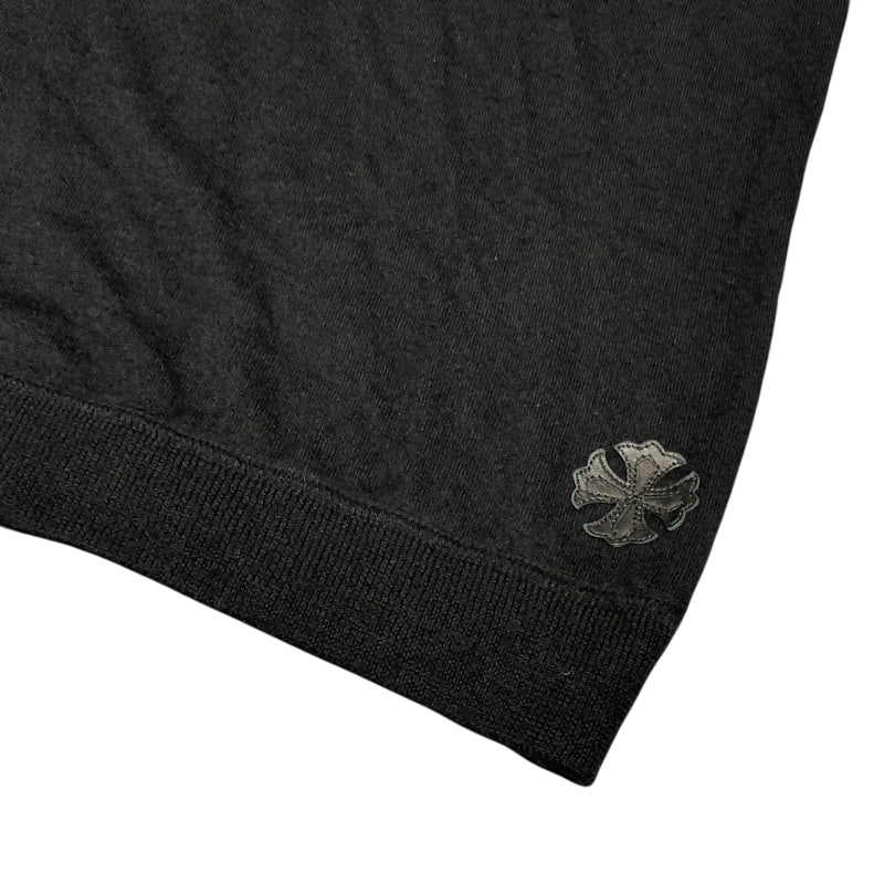 クロムハーツ CHROME HEARTS CHプラスパッチ 長袖ニットシャツ ブラック カシミヤ メンズ ニット