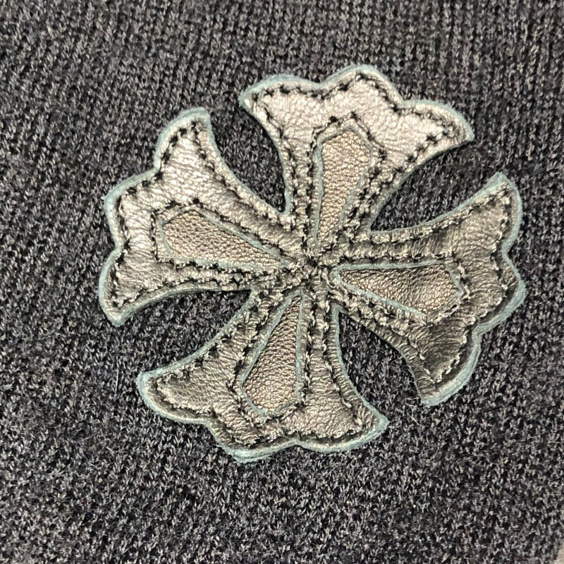 クロムハーツ CHROME HEARTS CHプラスパッチ 長袖ニットシャツ ブラック カシミヤ メンズ ニット