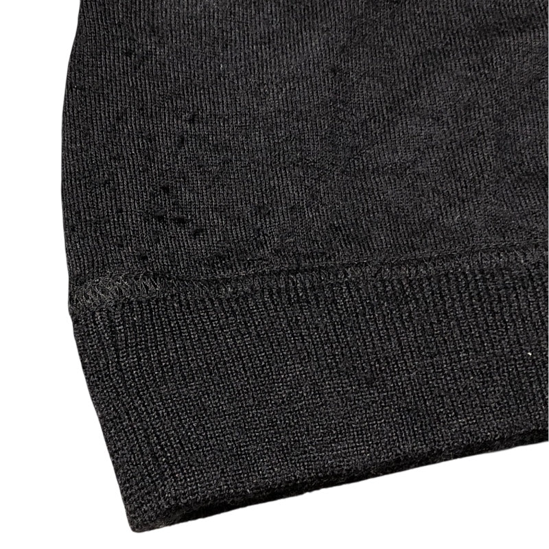 クロムハーツ CHROME HEARTS CHプラスパッチ 長袖ニットシャツ ブラック カシミヤ メンズ ニット