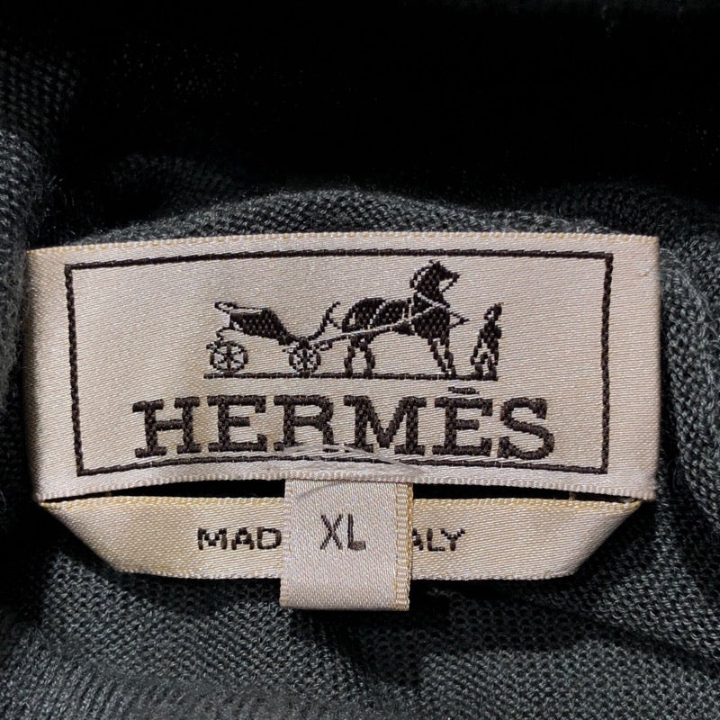 エルメス HERMES タートルネック ニットセーター グリーン カシミヤ メンズ セーター