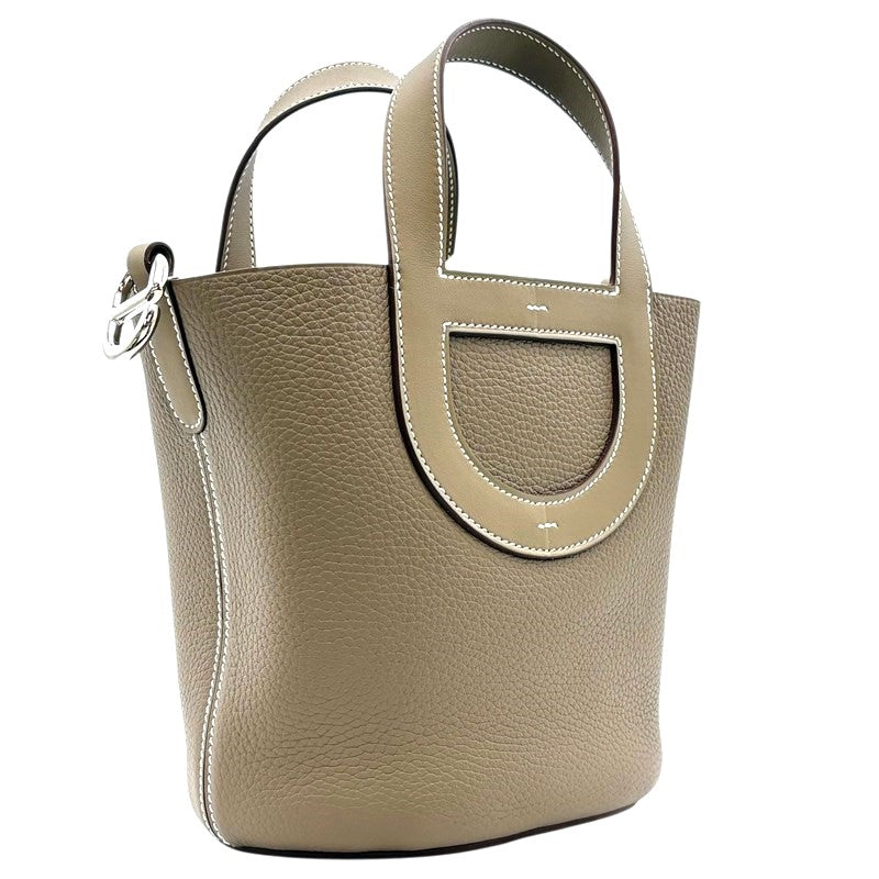 エルメス HERMES インザループ 18 B刻印 エトゥープ シルバー金具 トリヨン/スイフト レディース ハンドバッグ